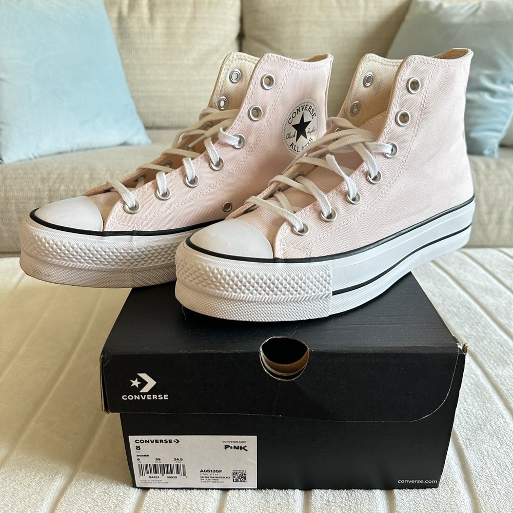 Converse Chuck Taylor High-Top Platform Sneaker - Women's Sz 8 Pink